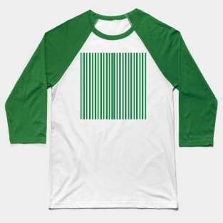 Dapper Stripes, Green Baseball T-Shirt